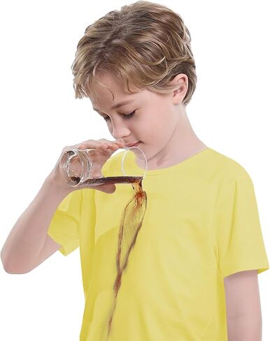 Toddler to Youth Stain Resistant T-shirts Kids Cotton Short Sleeve Water Repellent Shirts for Boys and Girls in Saudi Arabia