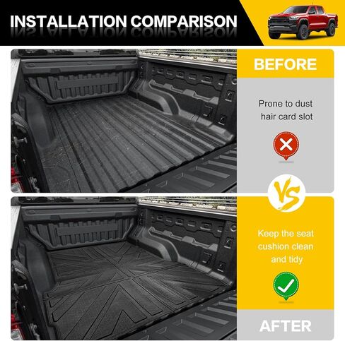 Truck Bed Mat for 2015-2022 Chevy Colorado/GMC Canyon 5FT Bed Liner All Weather Protection TPE Bed Cargo Mat Rear Trunk Mat for 15-22 Chevrolet Colorado/GMC Canyon Pickup Accessories in Kuwait