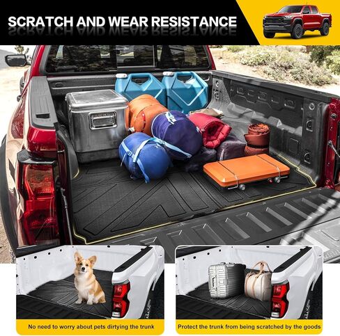 Truck Bed Mat for 2015-2022 Chevy Colorado/GMC Canyon 5FT Bed Liner All Weather Protection TPE Bed Cargo Mat Rear Trunk Mat for 15-22 Chevrolet Colorado/GMC Canyon Pickup Accessories in Kuwait
