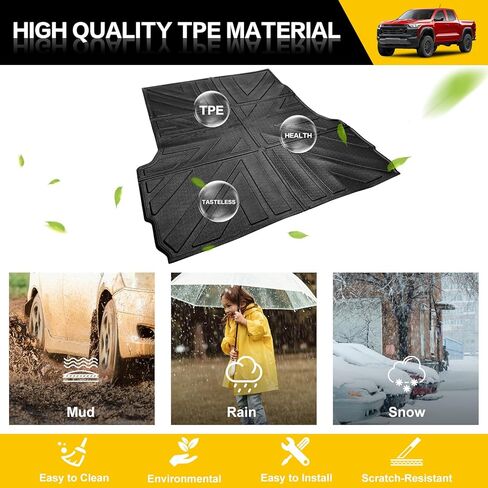 Truck Bed Mat for 2015-2022 Chevy Colorado/GMC Canyon 5FT Bed Liner All Weather Protection TPE Bed Cargo Mat Rear Trunk Mat for 15-22 Chevrolet Colorado/GMC Canyon Pickup Accessories in Kuwait