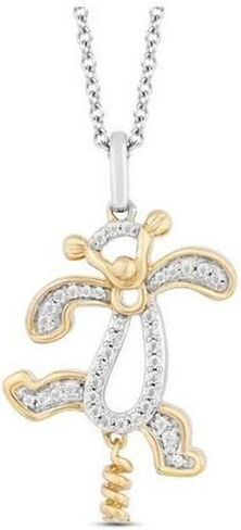 1.85 Ct Round Cut Brilliant Simulated Diamond Tigger Pendant 14K Yellow Gold Plated BY BALAJIGEMSANDJEWELRY in Saudi Arabia