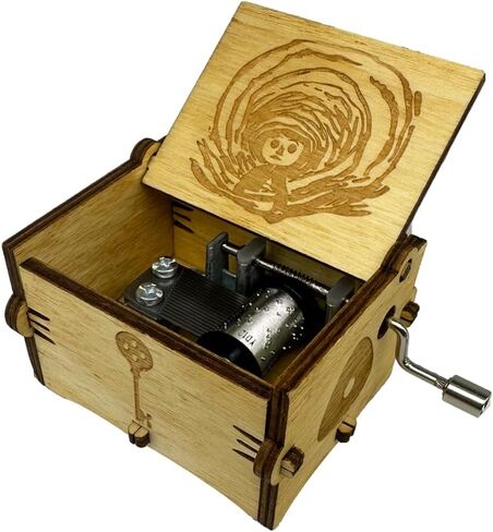 Youtang Coraline Music Box Engraved Wooden Gifts Mini Musical Box Play Can Can - Orpheus in The Underworld for Birthday/Anniversary/Valentine's Day/Christmas (Black) in Saudi Arabia