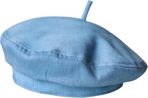 Women Blue Denim Beret French Artist Painter Beanie Hat Cap in Kuwait