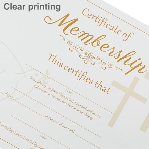 20 قطعة شهادة عضوية الكنيسة مع مغلفات/شهادة بطاقات عضوية الكنيسة in Kuwait