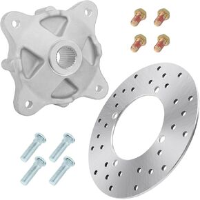 Rear Wheel Hub & Brake Rotor & Studs for Polaris RZR 800 Sportsman 400 450 500 570 600 700 800 ACE 2007-Up Ranger 400 500 570 700 800 Diesel EV 2006-Up 5135113 7518378 5248250 7518903