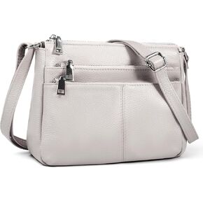 befen Genuine Leather Crossbody Purses Bags for Women, Small Pocketbooks Shoulder Bag Satchel Purse with Multi Pockets