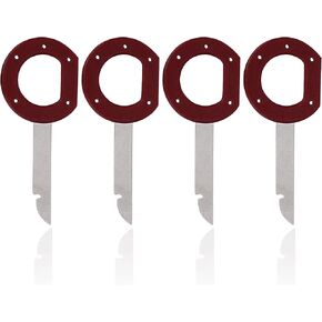 4PCS Radio Removal Tool kit, Easy Grip Handles and Stiff Blades, OEM Head Unit CD DVD Host Key Disassembly Tool Compatible with Audi A3, A4, Mercedes Benz A C E Class, VW Golf, Passat, Jetta