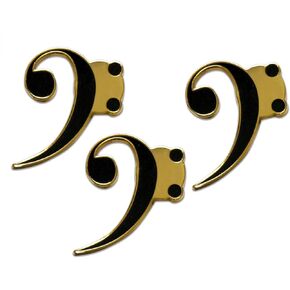 Bass Clef Music Lapel Pin, Hat Pin & Tie Tack Set - Clutch Back