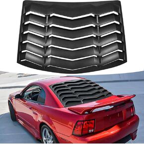 Bonbo Rear Window Louver Fits for Ford Mustang 1994 1995 1996 1997 1998 1999 2000 2001 2002 2003 2004 in GT Lambo Style Custom Fit Windshield Sun Shade Cover ABS (Matte Black)