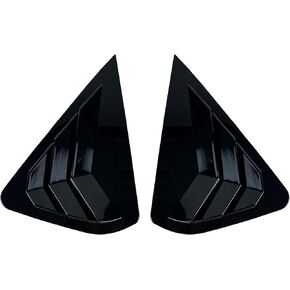 2 PCS Rear Side Window Louvers Fit for Nissan Altima 2013-2018 Glossy Black