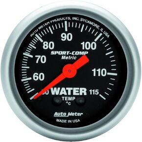 Auto Meter 3332-M Sport-Comp Mechanical Metric Water Temperature Gauge