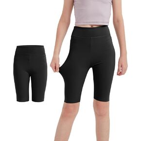 Girls' 4" Volleyball Spandex Shorts Kid Cycling Capri Leggings Cheer Dance Athletic Workout School Summer Age 4-12