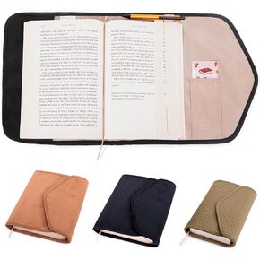 Adjustable Book Covers with Magnet Flap, Fabric Dust Jacket for Soft Cover Books, Hardcover Books, Paperback Book Protector for Book Lovers, Reusable Book Pouch, Book Sleeve