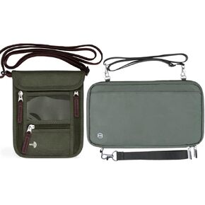WALNEW Travel Neck Wallet & Family Passport Holder – Ideal Travel Accessories Bundle for Family Vacation and Business Trip