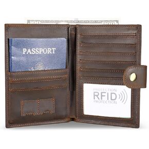 RFID Blocking Passport Wallet Travel Passport Holder Cover for Men and Women