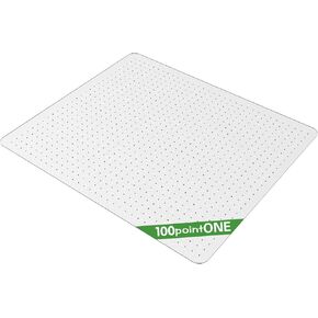 Office Chair Mat for Carpeted Floors - 45" x 53" Clear Floor Mat Mat for Office Chairs on Low Pile Carpet, Easy Glide Desk Chair Mat for Carpet