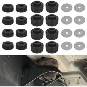 Body and Cab Mount Bushing Kit Compatible with Chevy Silverado Sierra 1500/2500 2WD/4WD 1999-2014 Polyurethane Body Cab Mounts Bushings Washers 24PCS Replace: 7-141