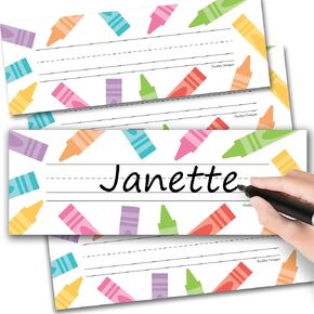25 Colorful Student Desk Name Tags Classroom - Student Name Tags for Desks, Desk Name Plates for Classroom, Classroom Name Tags for Desk, Locker Name Tags for Classroom, Teacher Name Plate for Desk