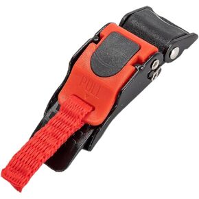 1 Pack Motorcycle Helmet Buckle, Fits Half Helmet 3/4 Helmet Full Face Helmet, Waterproof Durable Quick Release Cross Buckle, Universal Helmet Chin Fixing Accessories (Red & Black)