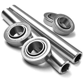 HD Switch - 2 Kits - 11x6.00-5 Front Wheel Bearing Rebuild Kit w/Bushing to Bearing Conversion & Stainless Steel Front Axle for Husqvarna 585995401 576617801 576588601 576588602