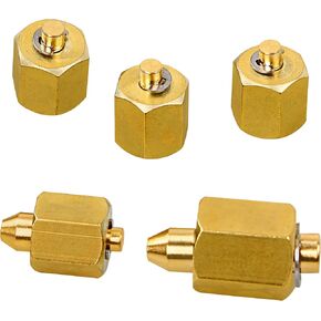 10810 Injector Rail Fuel Line Cap Set - 5 Pcs Rail Fuel Injector Block-off Cap Tools- Fits for 2003-2022 Cummins, 2001-2022 Duramax, and 2008-2022 Ford engines fuel pressure diagnostics.