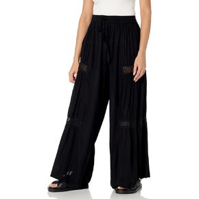 Angie Women's Wide Leg with Lace Pants