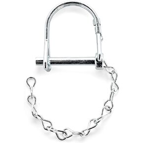Eaz-Lift Small Coupler Lock Pin with Saver Chain | Safely secures Trailer latches | Features a Round Shaped Retainer pin | 1/4-inch Diameter | 1-3/8-inch usable Length | Durable Construction (48334)