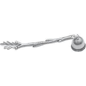 DANFORTH Pewter Candle Snuffer – Acorn and Oak Leaf Design - Handcrafted Pewter Candle Extinguisher – 5 3/8" Long, Made in USA