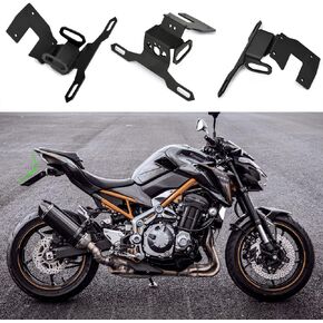 Motorcycle Tidy Tail Fender Eliminator License Plate Bracket Holder Fit for Kawasaki Z900 2017-2023 Compatible with OEM Turn Signal Light/License Plate Light