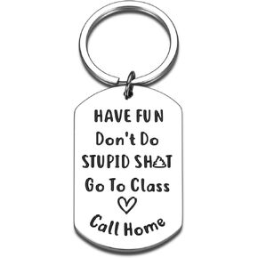 Back to School Supplies Back to School Gifts for Students Back to School Stuff for Son Daughter from Mom Dad First Day of School Gifts for Kid Don't Do Stupid Keychain Christmas Stocking Stuffers