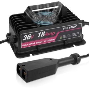 36V 18A Golf Cart Battery Charger 2-Pin D Style Plug Charger Compatible with EZGO TXT (Lead-Acid)