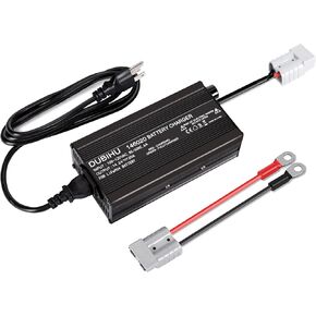 12V 20A LiFePO4 Battery Charger with Anderson Connector and Anderson to M8 Adapter Cable, 14.6V Fast and Smart Charger for Lithium Batteries