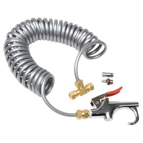 Roadpro RP63052 Air Blow Gun for Semi Truck Air Seat Blow Gun Kit with 11.5-Foot Hose and Fittings DOT ASE Air Duster Blower Gun