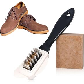 [4 in 1] Premium Suede & Nubuck Leather Cleaning Brush - Soft Bristle Brush for Shoes & Boots - Take Care Of Your Shoes & Boots With Our Restore Kit - Scratch & Scuff removal Kit - Rubber Suede Eraser