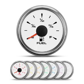 240-33ohm 0-190ohm 240-30ohm 0-180ohm 10-180ohm Fuel Gauge Marine Fuel Gauge Boat Fuel Gauge Gas Tank Meter Gauge with LED Backlight for AUTO Car Boat Truck Vehicle RV