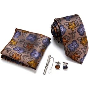 Men's Formal Necktie 4-Piece Tie Set, Business Wedding Tie for Men.