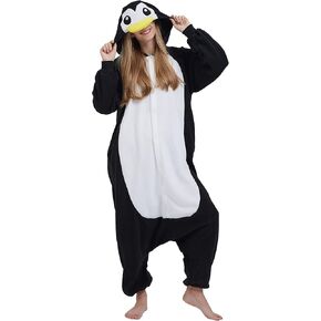 SimZoo Adult Animal Onesie Pajamas, Men and Women's Animal Cosplay Costume Sleepwear, One-Piece Unisex Homewear