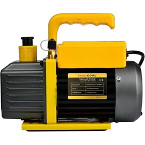 مضخة تفريغ دوارة دوارة مزدوجة المرحلة 3.6CFM 1/3 HP، مضخة تفريغ أوتوماتيكية/HVAC، إعادة شحن مبرد التيار المتردد لأنظمة R134a R410a R22، زيت 300 مل متضمن in Kuwait