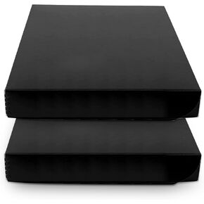 Golden State Art, Archival Folio Storage Box 9x12, Clamshell Design with Metal Edge, Preserve and Store Photos Documents Cards Prints Arts And Crafts DIY, Black