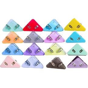 16 Pcs Paper Clips, 2 Inch Multicolour Triangle Holder Clamps Pins for Holdering and Classification Sheets Files Office School and Personal Document Files Organization (16) in Saudi Arabia