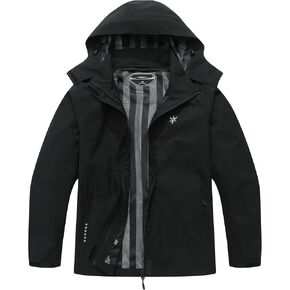 Women's Plus Size Lightweight Waterproof Hooded Rain Jacket for Outdoor Hiking Travel