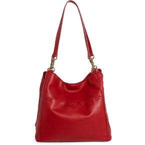American Leather Co. Austin Triple-Entry, Hobo Shoulder Bag with Center Zip, Slip Pocket & Removable Shoulder Strap for Women