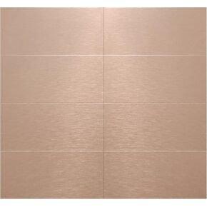 80-Pack 3"x6" Brushed Silver Aluminum Peel and Stick Tile Backsplash Panels (Brushed Aluminum)