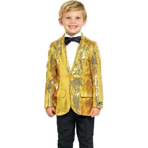 SUITMEISTER Sequin Blazer for Boys - Shiny Party Jacket for Kids - Slim Fit - Kids Party Blazer