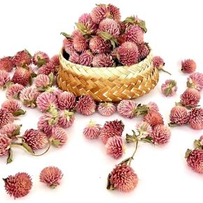 2.5oz Dried Flowers Gomphrena globosa Flower, Natural Globe Amaranth Flower Wholesale Best for Flower DIY, Sachets, Wedding Party Decoration, Potpourri, All Kinds of Crafts(Pink)