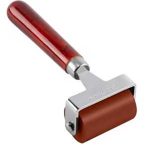 بكرة براير مطاطية من ماي لايف يونيت، بكرة حبر براير، بكرة براير مطاطية ناعمة مقاس 2 بوصة مع مقبض خشبي in Kuwait