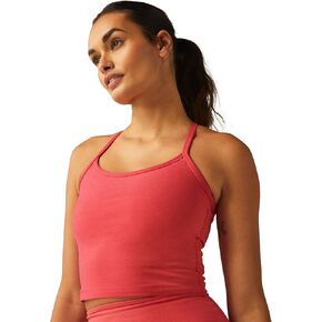 Beyond Yoga Women's Spacedye Slim Racerback Cropped Tank Top Coral Glow Heather Medium