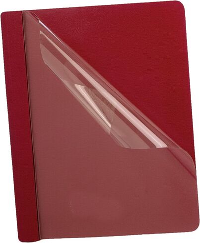Oxford Clear Front Report Covers, Red, Letter Size, 25 per box (55811EE) in Saudi Arabia