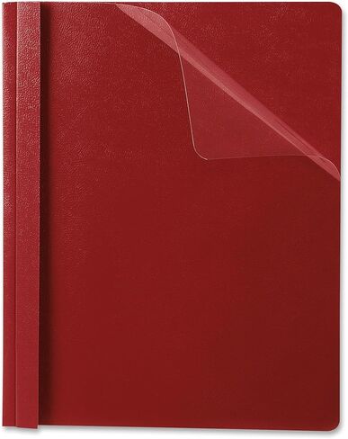 Oxford Clear Front Report Covers, Red, Letter Size, 25 per box (55811EE) in Saudi Arabia