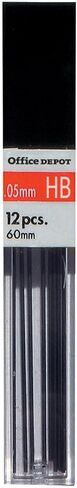 Office Depot Lead Refills, 0.5 mm, HB Hardness, Tube of 12 Leads, Pack of 3 Tubes in Saudi Arabia